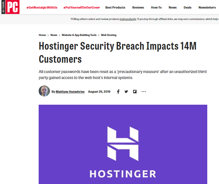 Hostinger security breach 1